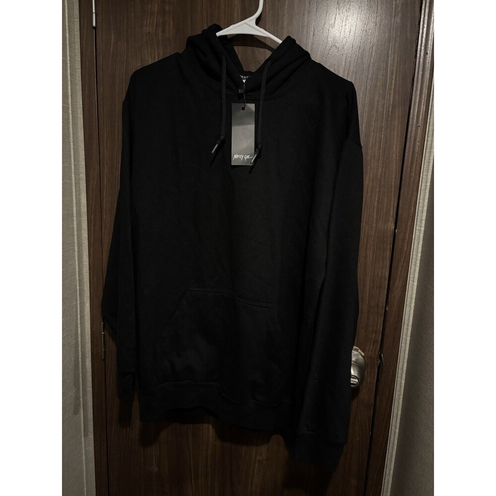 Nasty Gal Basic Oversized Hoodie Black Size Small NWT